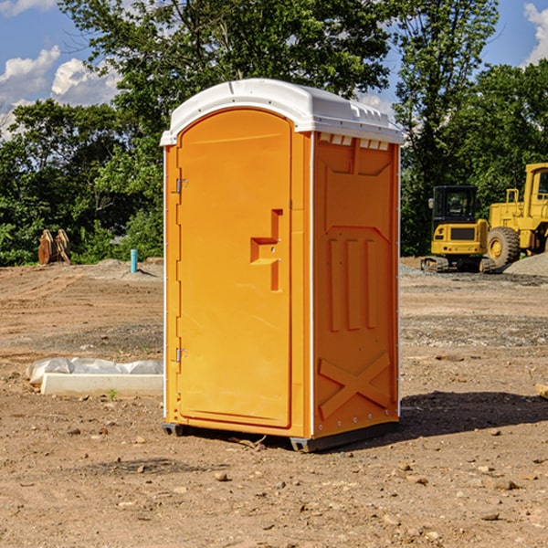 can i customize the exterior of the porta potties with my event logo or branding in Roseland